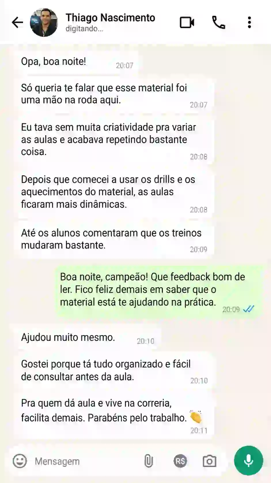 Parei de depender sempre dos mesmos exercícios.