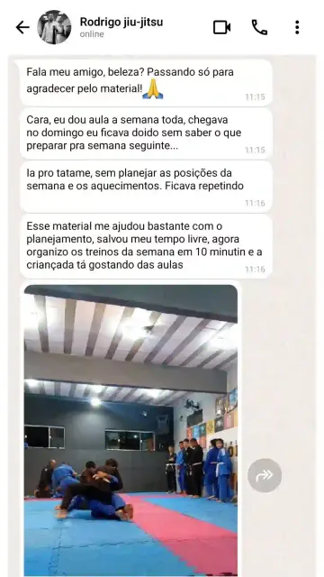 Material completo e fácil de aplicar no tatame.